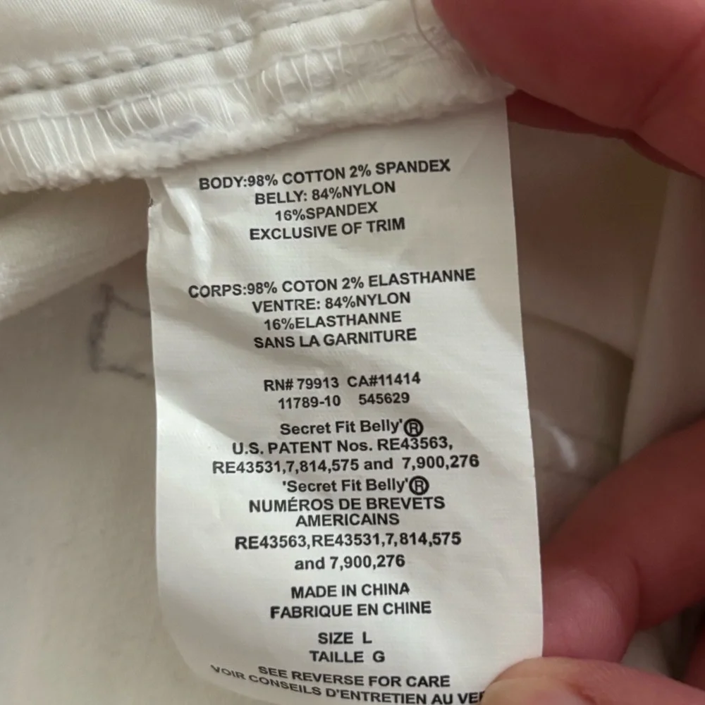 Pea in the Pod Maternity White Jean Skirt, size Large - Picture 4 of 10